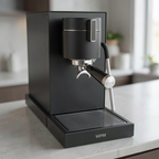 My Store WPM Primus matte black professional espresso machine with 58mm portafilter and steam wand on kitchen counter